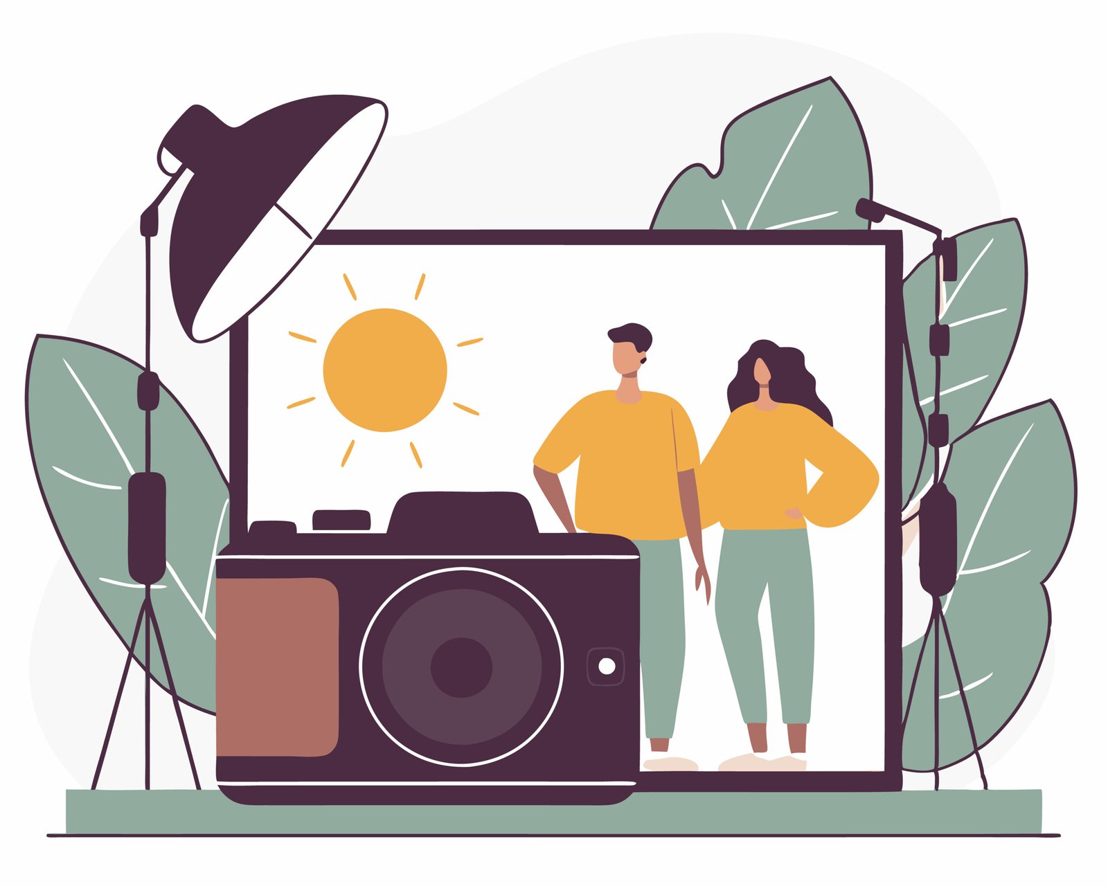 vector illustration of a photoshoot
