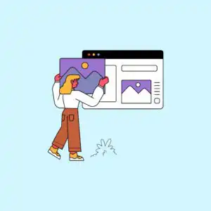 Курсове по уеб дизайн – преподавател демонстрира макет във Figma на лаптоп